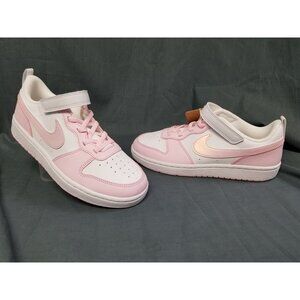 Nike Girls Court Borough Low Recraft (PS) Sneakers Pink White Size 2Y NEW NO BOX